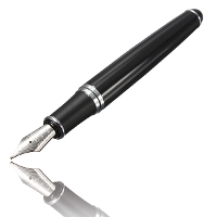Jinhao X750 Smooth Black And Silver 18kgp Fountain Ink Pen M Nib