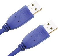 JJ JouJye USB 3.0 Aansluitkabel [1x USB 3.0 Stekker A   1x USB 3.0 Stekker A] 1 m Blauw