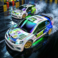 JJRC C8845 1/24 2,4G 4WD RC Drift Auto RTR met Gyro Verlichte Geluidseffecten Volledig Proportioneel Reflecterend Chroom