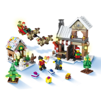 Jjrc Christmas Santa Claus Elk Building Block Educational Gift For Children 741pcs