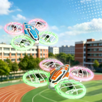 JJRC H143 Mini crash bestendigd schokbestendig 360° Flip Cirkel Bescherming kleurrijke LED Kids cadeaus 2.4G 4CH 6 assig