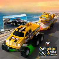 JJRC Q235 Q236 YW RTR Q Versie 1/64 2,4G RWD Mini Alloy RC Auto Zes Wielen Off Road Pick up Truck LED Verlichting Onders