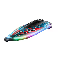 JJRC S25 YW 2.4G Hoge Snelheid RC Boot Dubbele Borstelloze Motoren Kleurrijke Lichten Waterproof Botsbestendige Voertuig