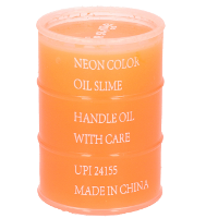 1X Potjes speelgoed/hobby slijm oranje in olievat 5,5 x 8 cm 150 ml inhoud1x Potjes speelgoed/hobby