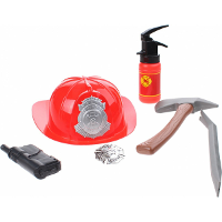 Brandweer verkleed speelgoed set   accessoires   kinderen   plastic   helm, blusser etc