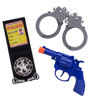 Politie verkleed set   kinderen   handboeien   pistool   badge   agent speelgoed