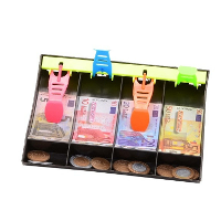Johntoy Speelgeld met kassalade   120 delig   briefgeld en muntjes