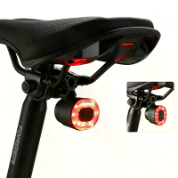 JOHORSE Slimme remsensing fietsachterlicht USB C oplaadbaar 300 mAh 4 modi IPX5 waterdicht fietsachterlicht veiligheidsa
