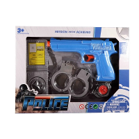 Politie speelgoed set pistool   met accessoires   verkleed rollenspel   plastic   13 cm   kind