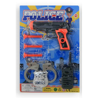 Politie speelgoed set pistool   met accessoires   verkleed rollenspel   plastic   15 cm   kind