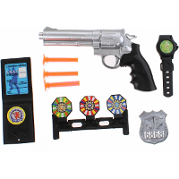Politie speelgoed set pistool   met accessoires   verkleed rollenspel   plastic   18 cm   kind