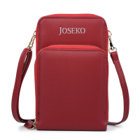 Dames kunstleer casual grote capaciteit crossbody tas verstelbare bandjes mobiele telefoon tas