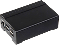 Joy it rb alucase+02b SBC behuizing Geschikt voor: Raspberry Pi Voor DIN railmontage Zwart
