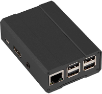 Joy it RB ALUCASE+03B SBC behuizing Geschikt voor: Raspberry Pi Afneembare GPIO afdekking Zwart