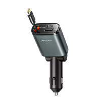 Joyroom 45W 3 In 1 Uitklapbare Kabel Auto Oplader Snellader Uitklapbare Auto Oplader Auto Adapter voor iP16e 15 Pro Max