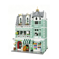 JQ10003 Speelgoed Meerdere Winkels Architectuur Stijl Educatieve LED lichtstrip Bouwblok Blok Montagekit voor Kinderen V