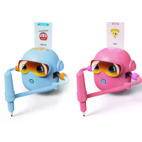JQR 02 Slimme Schildersrobot Multi functionele Invoegkaart Tekenen Robot Toy met 100 Schilderkaarten Stemwaarschuwing Ku