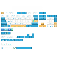 JSJT 137 Toetsen Ocean Trip PBT Keycap Set XDA Profiel Vijfzijdige Sublimatie Custom Keycaps voor Mechanische Toetsenbor