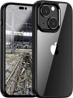 JT Berlin Pankow Hybrid Backcover Apple iPhone 14 Zwart, Transparant Stootbestendig, Inductieve lading