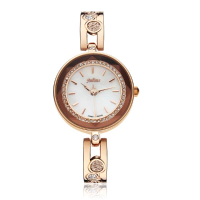 Julius Ja 624 Round Crystal Gold Tapered Women Bracelet Watch