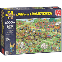 Jumbo Jan van Haasteren   Grasmaaierrace puzzel 1000 stukjes