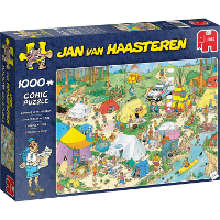 Jumbo Jan van Haasteren   Kamperen in het bos puzzel 1000 stukjes