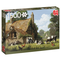 Koeien bij de boerderij puzzel