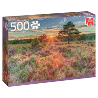 Een heide bij zonsondergang puzzel