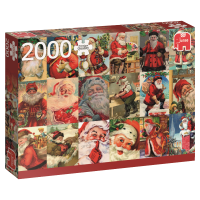 Vintage kerstmannen puzzel