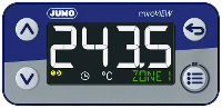 Jumo 701580/0 01 23 02 Temperatuurregelaar  200 tot +600 °C (b x h) 76 mm x 36 mm