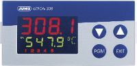 Jumo dTRON 308 (quer) PID Temperatuurregelaar Pt100, Pt500, Pt1000, KTY11 6, L, J, U, T, K, E, N, S, R, B, C, D  200 tot +2400 Â°C Relais 3 A, Analoge stroom (l