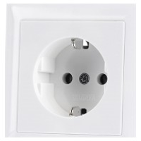 Jung AS1520WW Wandcontactdoos met randaarde Inzetstuk 1 voudig Alpine wit 1 stuk(s)