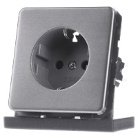 Wandcontactdoos met randaarde Jung CD1520KIPT 1 voudig Inzetstuk Platina