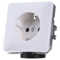 Jung CD1520KIWW Wandcontactdoos met randaarde Inzetstuk 1 voudig Alpine wit 1 stuk(s)