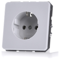 Jung CD1520LG Wandcontactdoos met randaarde Inzetstuk 1 voudig Grijs 1 stuk(s)