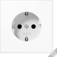 Jung LS1520KI Wandcontactdoos met randaarde Inzetstuk LS plus, LS design, LS 990 Wit 1 stuk(s)