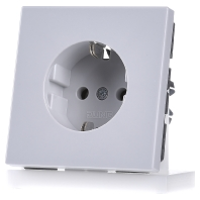 Jung LS1520LG Wandcontactdoos met randaarde Inzetstuk 1 voudig Grijs 1 stuk(s)