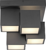 Just Light 14114 18 TETRIS LED plafondlamp LED LED vast ingebouwd 17 W Zwart