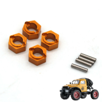 4 STUKS Verbeterde 7mm Metal Hex Adapter voor FMS FCX24 POWER WAGON 12401 1/24 RC Auto Voertuigen Model Onderdelen
