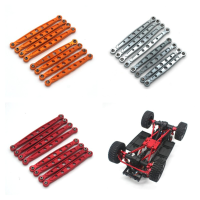 8PCS Upgraded Metal Linkage Rods Front Rear for MN128 MN86S G500 1/12 RC Car Vehicles Models Spare Accessories