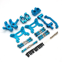 Opgewaardeerde metalen onderdelen Stuurwiel Stuurkophub Schokplaat Koppelingsstangset voor Wltoys 104072 1/10 RC Auto Vo