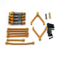 Verbeterde Metalen Schokken Koppeling Staven Set voor FMS FCX24 12401 POWER WAGON 1/24 RC Auto Voertuigen Model Onderdel