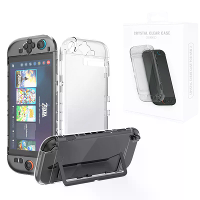 JYS JYS NS2273 Switch2 Split Crystal Case Antikras Shockproof PC Beschermende Huls Nauwkeurige Pasvorm Volledige Stand T