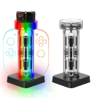 JYS JYS NS2279 Switch2 Joy Con 4 in 1 Oplaadstation RGB Gaming Lichten Verticale Organizer Snelle Oplaadstation Switch A