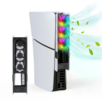 JYS JYS P5228 voor PS5 Pro/PS5 Slim Console Achterste Koelventilator met RGB Licht Intelligente Temperatuurregeling Afvo