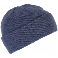 Wintermuts Beanie Yukon   denim blauw   heren/dames   sterk/zacht/licht gebreid 100% Acryl