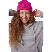 K UP Hats Wintermuts Beanie Yukon   fuchsia roze   zacht en licht gebreid