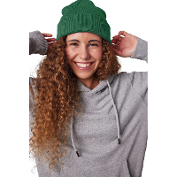 K UP Hats Wintermuts Beanie Yukon   groen   zacht en licht gebreid