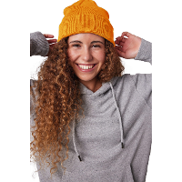 K UP Hats Wintermuts Beanie Yukon   oranje   zacht en licht gebreid