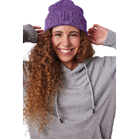 K UP Hats Wintermuts Beanie Yukon   paars   zacht en licht gebreid